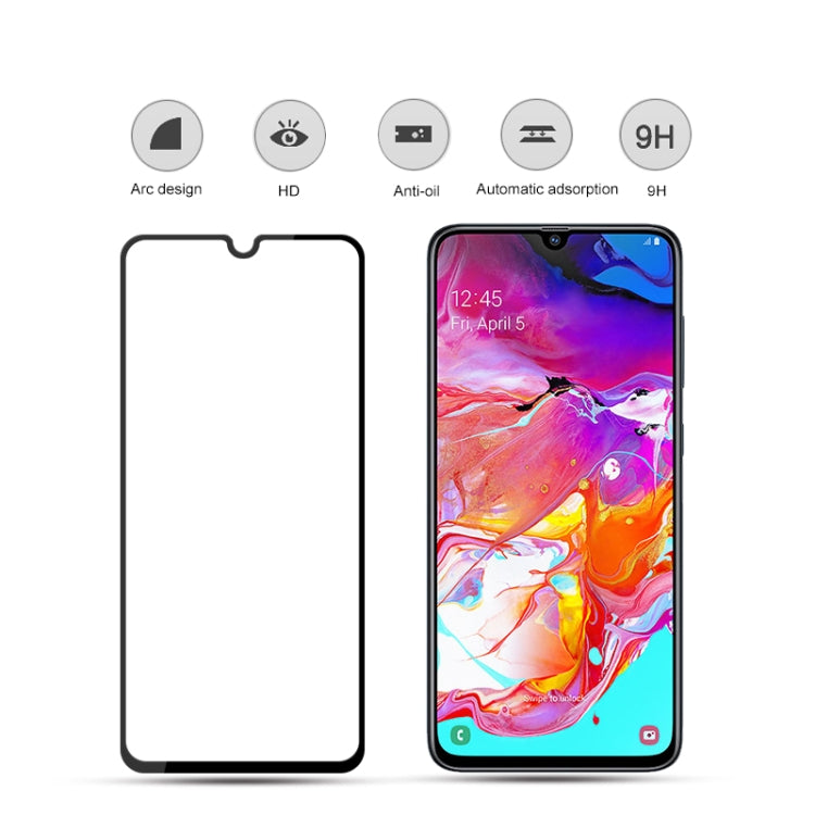 2 PCS mocolo 0.33mm 9H 2.5D Full Glue Tempered Glass Film for Galaxy A70