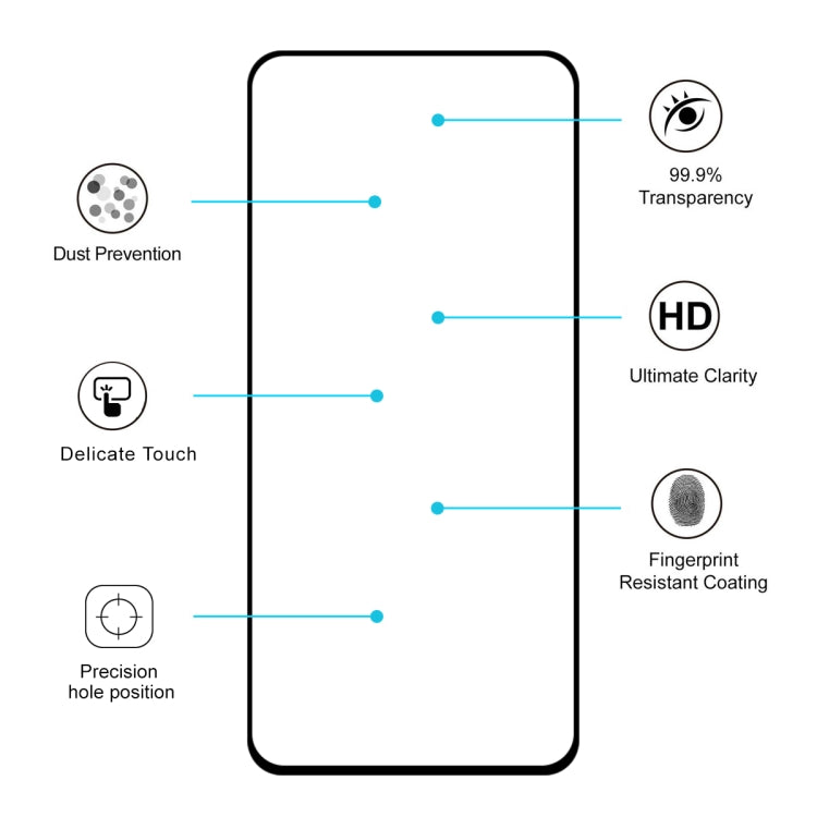 2 PCS ENKAY Hat-prince Full Glue 0.26mm 9H 2.5D Tempered Glass Film for Galaxy A80