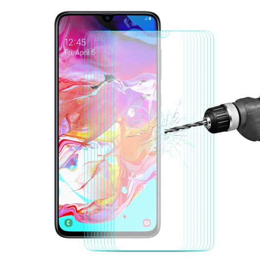 10 PCS ENKAY Hat-prince 0.26mm 9H 2.5D Curved Edge Tempered Glass Film for Galaxy A70