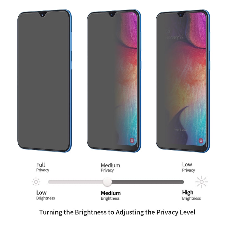 ENKAY Hat-Prince 0.26mm 9H 2.5D Privacy Anti-glare Tempered Glass Film for Galaxy A30 / A50