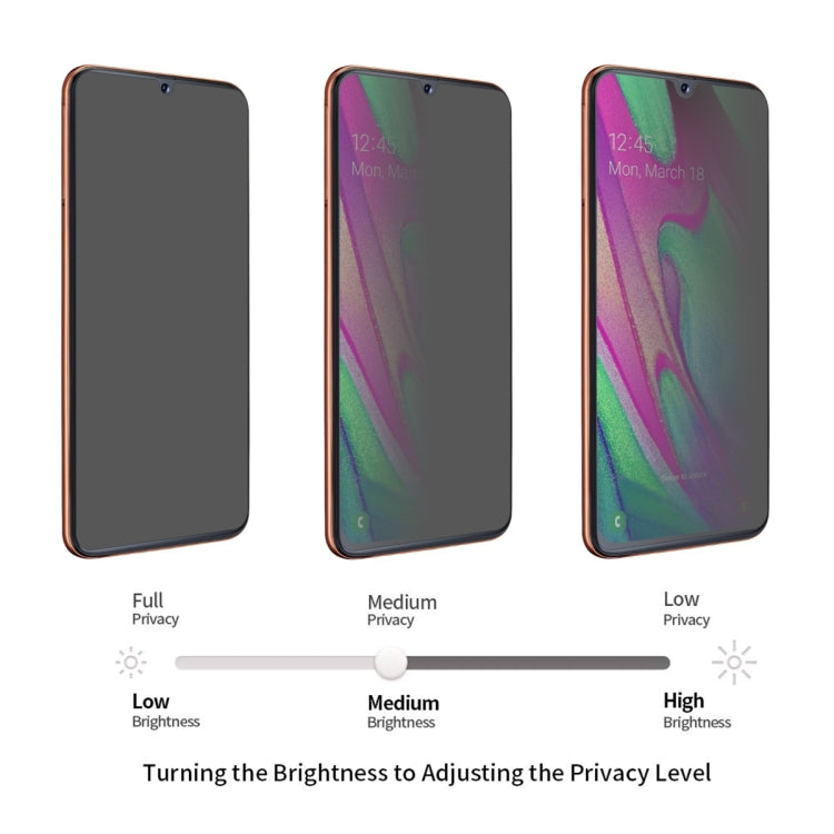 ENKAY Hat-Prince 0.26mm 9H 2.5D Privacy Anti-glare Tempered Glass Film for Galaxy A40