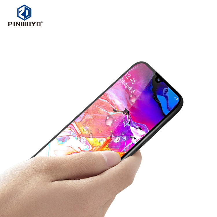 PINWUYO 9H 2.5D Full Glue Tempered Glass Film for Galaxy A20E