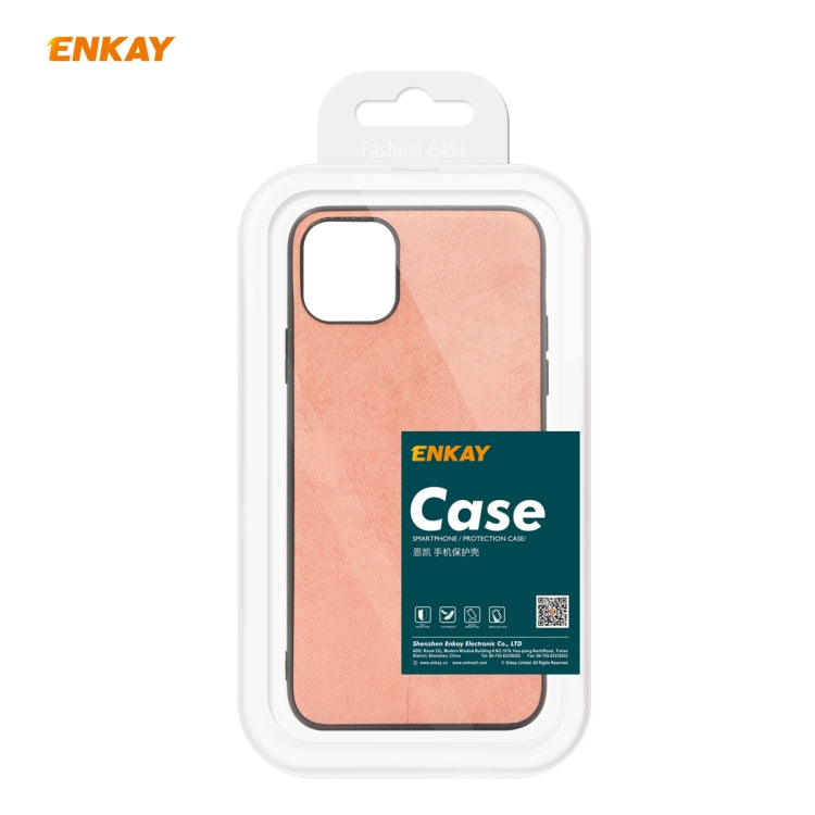 For iPhone 11 Pro Max ENKAY ENK-PC030 Business Series Fabric Texture PU Leather + TPU Soft Slim Case Cover, For iPhone 11 Pro Max