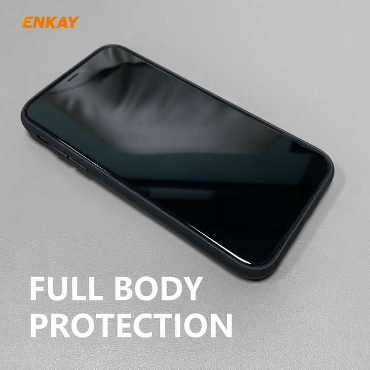 For iPhone 11 Pro Max ENKAY ENK-PC030 Business Series Fabric Texture PU Leather + TPU Soft Slim Case Cover, For iPhone 11 Pro Max