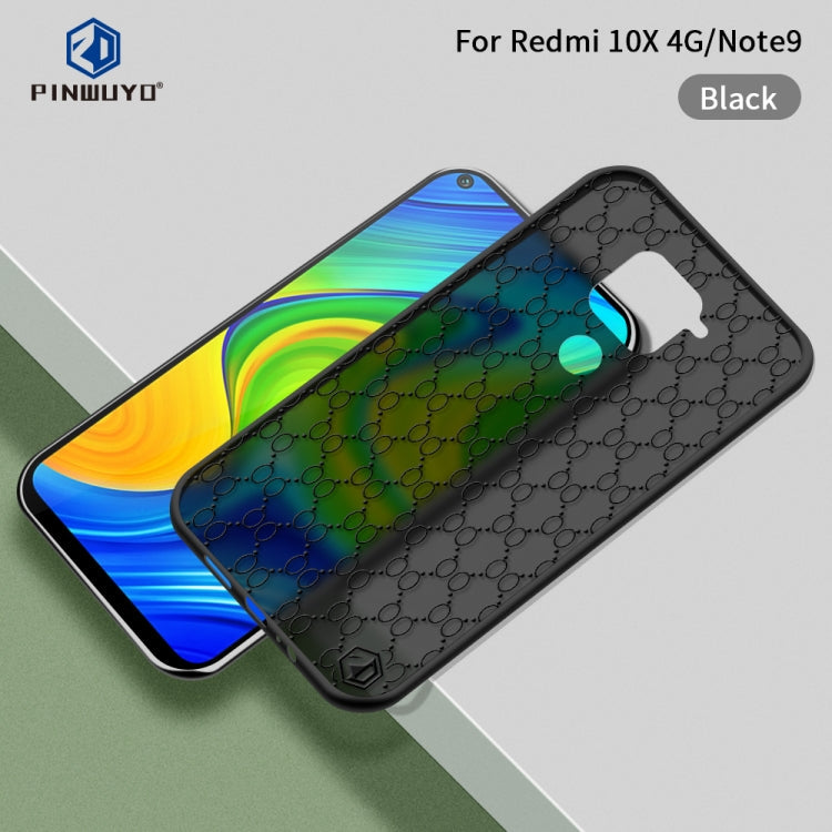 For Xiaomi Redmi Note 9 (4G) PINWUYO Series 2nd Generation PC + TPU Anti-drop All-inclusive Protective Shell Matte Back Cover(Black)