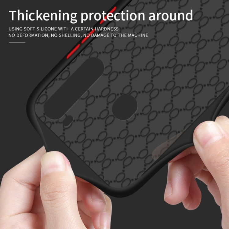 For Samsung Galaxy A21 PINWUYO Series 2nd Generation PC + TPU Anti-drop All-inclusive Protective Shell Matte Back Cover(Red)