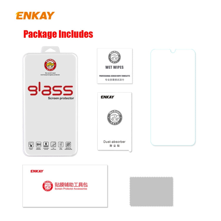 For Samsung Galaxy A01 ENKAY Hat-Prince 0.26mm 9H 2.5D Curved Edge Tempered Glass Film
