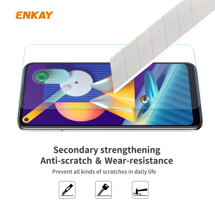 For Samsung Galaxy A11 / M11 ENKAY Hat-Prince 0.26mm 9H 2.5D Curved Edge Tempered Glass Film