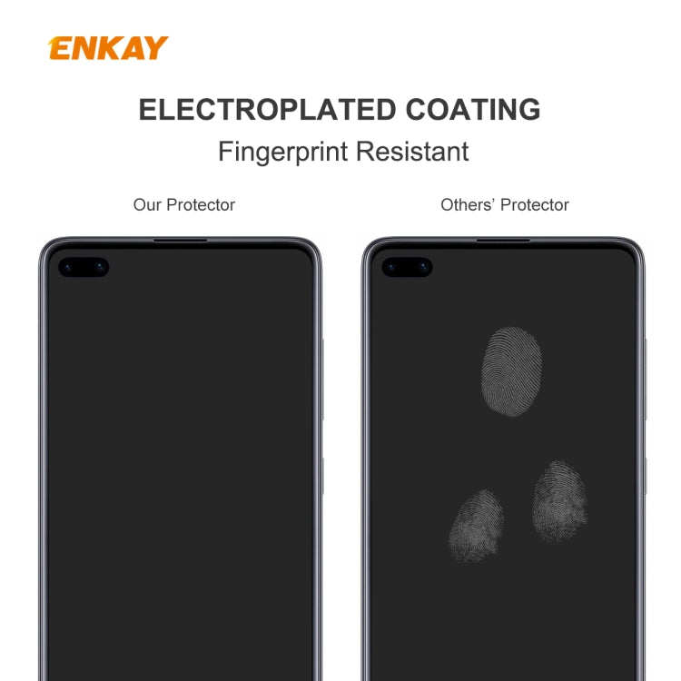 For Huawei P40 10 PCS ENKAY Hat-Prince 0.26mm 9H 2.5D Curved Edge Tempered Glass Film
