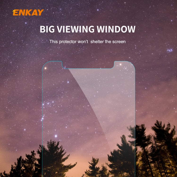 For Huawei Y5p 10 PCS ENKAY Hat-Prince 0.26mm 9H 2.5D Curved Edge Tempered Glass Film