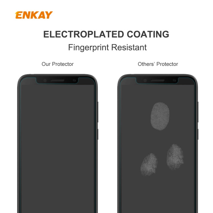 For Huawei Y5p 10 PCS ENKAY Hat-Prince 0.26mm 9H 2.5D Curved Edge Tempered Glass Film