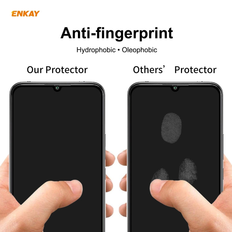 For Xiaomi Mi 10 Lite /Redmi 10X 5G 5 PCS ENKAY Hat-Prince Full Glue 0.26mm 9H 2.5D Tempered Glass Full Coverage Film