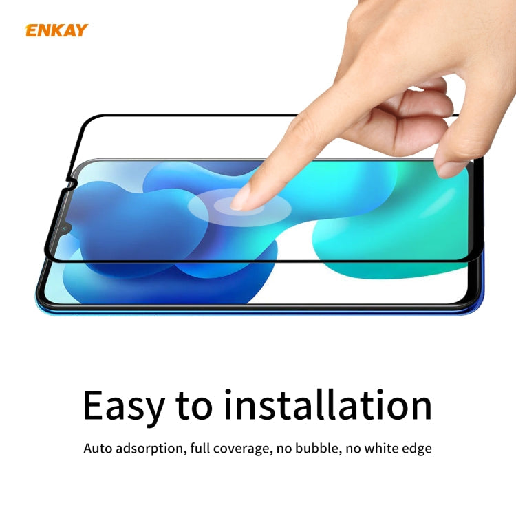 For Xiaomi Mi 10 Lite /Redmi 10X 5G 5 PCS ENKAY Hat-Prince Full Glue 0.26mm 9H 2.5D Tempered Glass Full Coverage Film