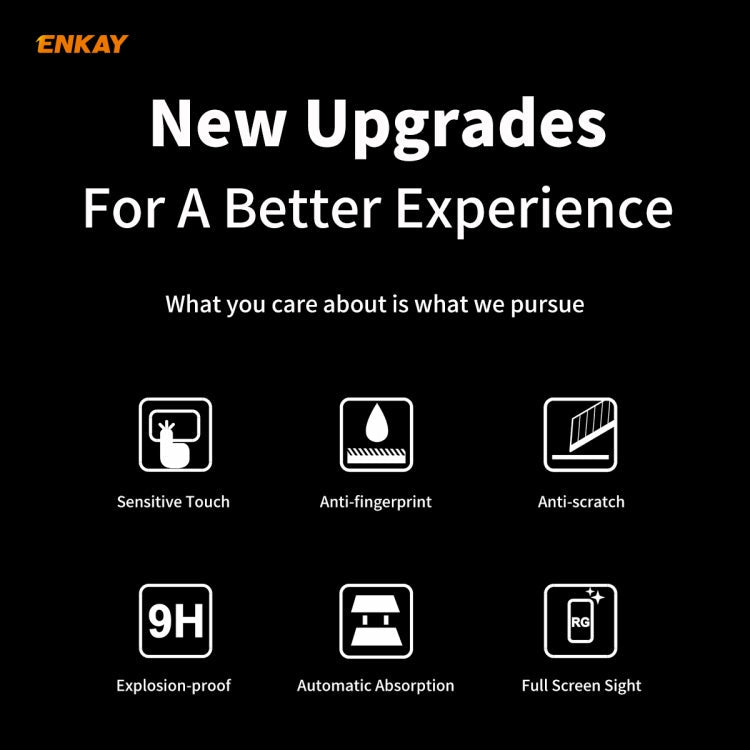 For Samsung Galaxy A21s 5pcs ENKAY Hat-Prince Full Glue 0.26mm 9H 2.5D Tempered Glass Full Coverage Film