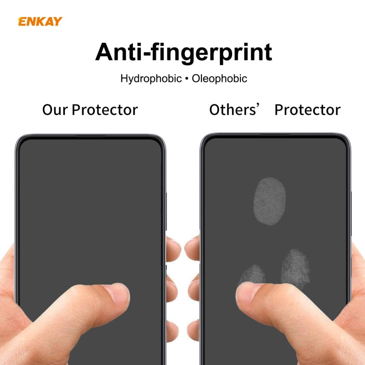 For Samsung Galaxy A21s 5pcs ENKAY Hat-Prince Full Glue 0.26mm 9H 2.5D Tempered Glass Full Coverage Film