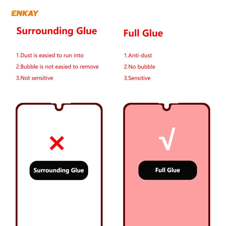 For Samsung Galaxy A41 10 PCS ENKAY Hat-Prince Full Glue 0.26mm 9H 2.5D Tempered Glass Full Coverage Film