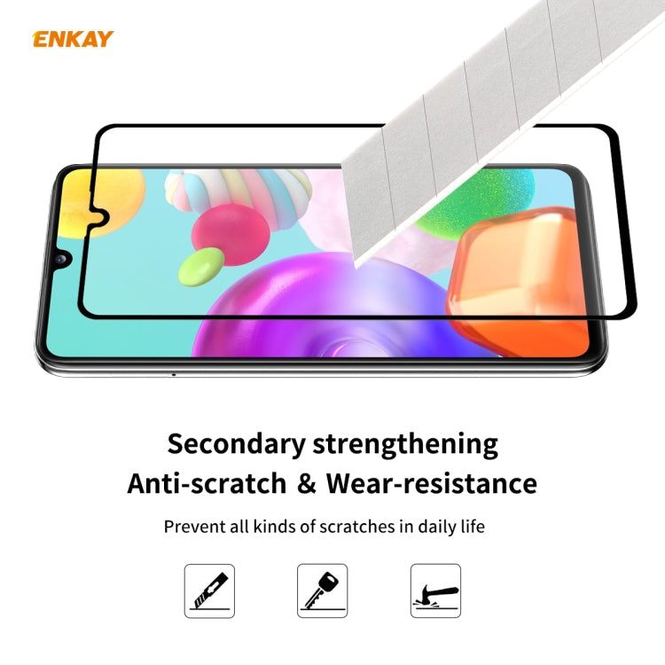 For Samsung Galaxy A41 10 PCS ENKAY Hat-Prince Full Glue 0.26mm 9H 2.5D Tempered Glass Full Coverage Film