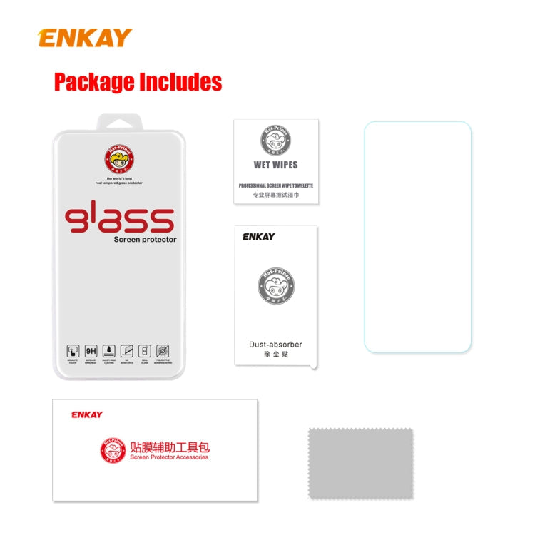 For OnePlus Nord ENKAY Hat-Prince 0.26mm 9H 2.5D Curved Edge Tempered Glass Film