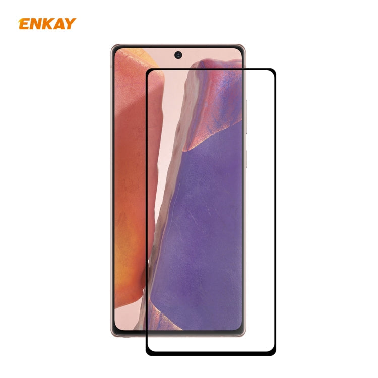 For Samsung Galaxy Note 20 ENKAY Hat-Prince Full Glue 0.2mm 9H 2.5D Tempered Glass Full Coverage Film Support Fingerprint Unlock, For Samsung Galaxy Note20(1pc), For Samsung Galaxy Note20(2pcs), For Samsung Galaxy Note20(5pcs)                          ...