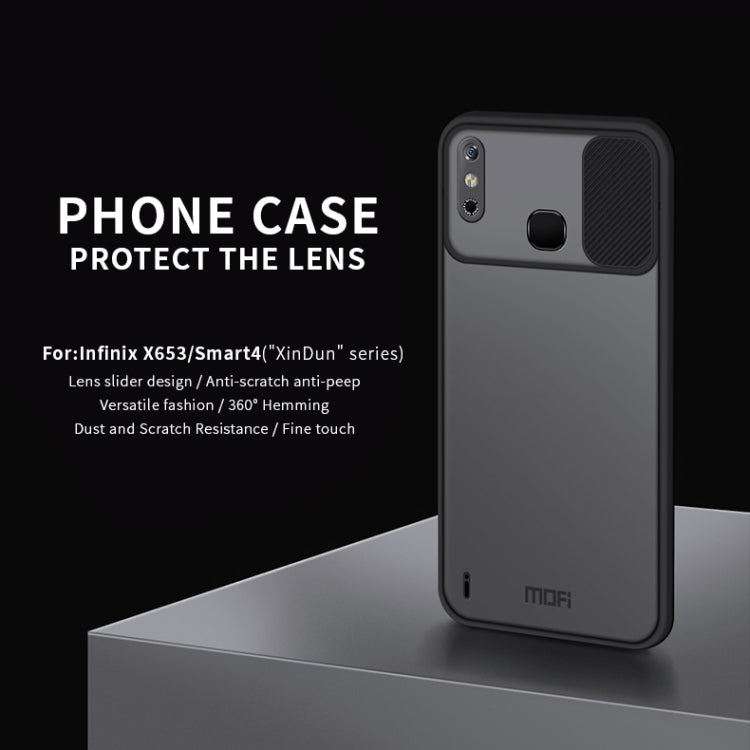 For Infinix X653 / Smart 4 MOFI Xing Dun Series Translucent Frosted PC + TPU Privacy Anti-glare Shockproof All-inclusive Protective Case(Green)