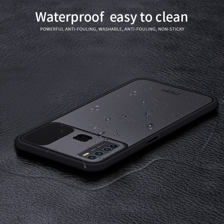 For Infinix X656 / HOT9 / Note7 Lite MOFI Xing Dun Series Translucent Frosted PC + TPU Privacy Anti-glare Shockproof All-inclusive Protective Case(Black)
