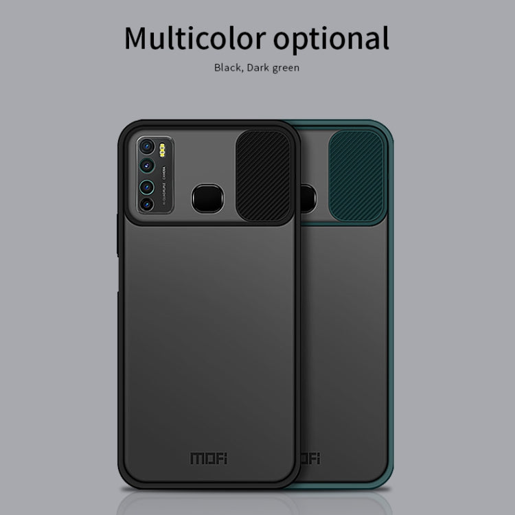 For Infinix X656 / HOT9 / Note7 Lite MOFI Xing Dun Series Translucent Frosted PC + TPU Privacy Anti-glare Shockproof All-inclusive Protective Case(Black)