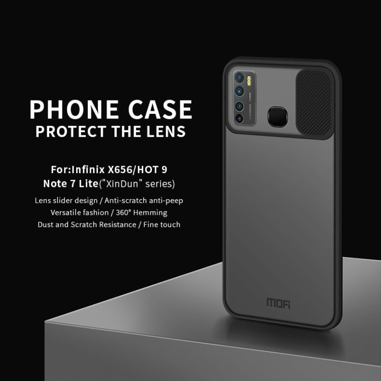 For Infinix X656 / HOT9 / Note7 Lite MOFI Xing Dun Series Translucent Frosted PC + TPU Privacy Anti-glare Shockproof All-inclusive Protective Case(Green)