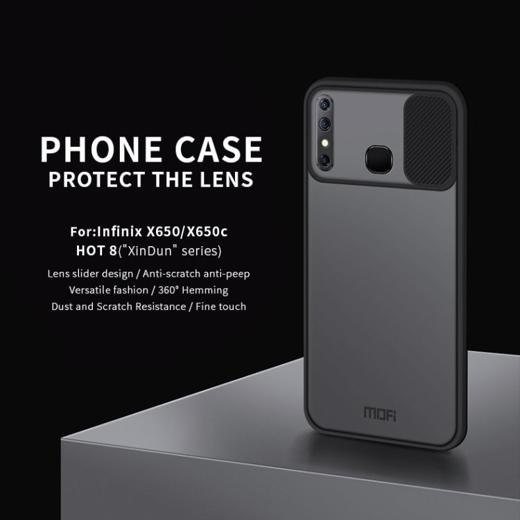 For Infinix X650 / X650C / HOT8 / HOT8Lite MOFI Xing Dun Series Translucent Frosted PC + TPU Privacy Anti-glare Shockproof All-inclusive Protective Case(Green)