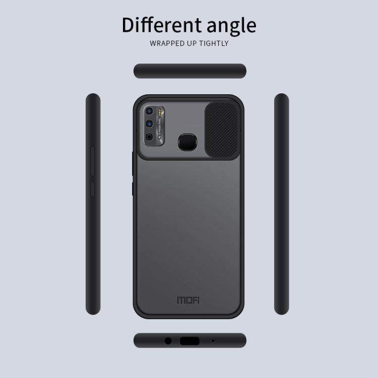 For InfinixX680 / HOT 9 Play MOFI Xing Dun Series Translucent Frosted PC + TPU Privacy Anti-glare Shockproof All-inclusive Protective Case(Black)