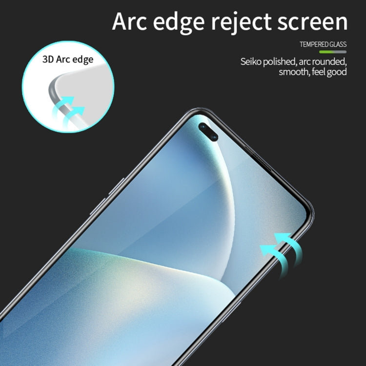 For OPPO A93(2020) PINWUYO 9H 3D Curved Full Screen Explosion-proof Tempered Glass Film(Black)