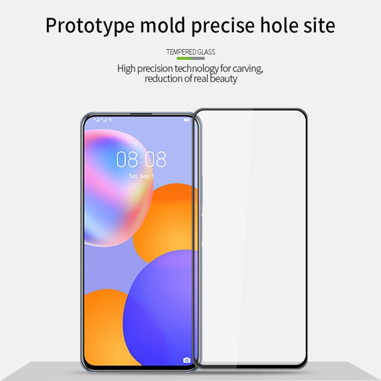For Huawe Y9a (2020) PINWUYO 9H 3D Curved Full Screen Explosion-proof Tempered Glass Film(Black)