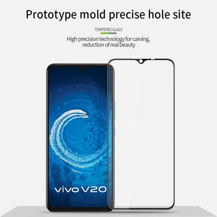 For vivo V20 PINWUYO 9H 3D Curved Full Screen Explosion-proof Tempered Glass Film(Black)