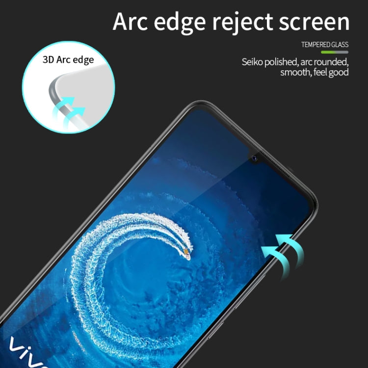 For vivo V20 PINWUYO 9H 3D Curved Full Screen Explosion-proof Tempered Glass Film(Black)