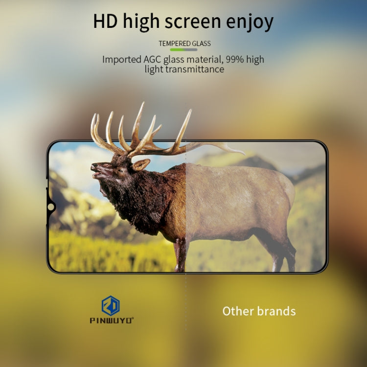 For vivo V20 PINWUYO 9H 3D Curved Full Screen Explosion-proof Tempered Glass Film(Black)