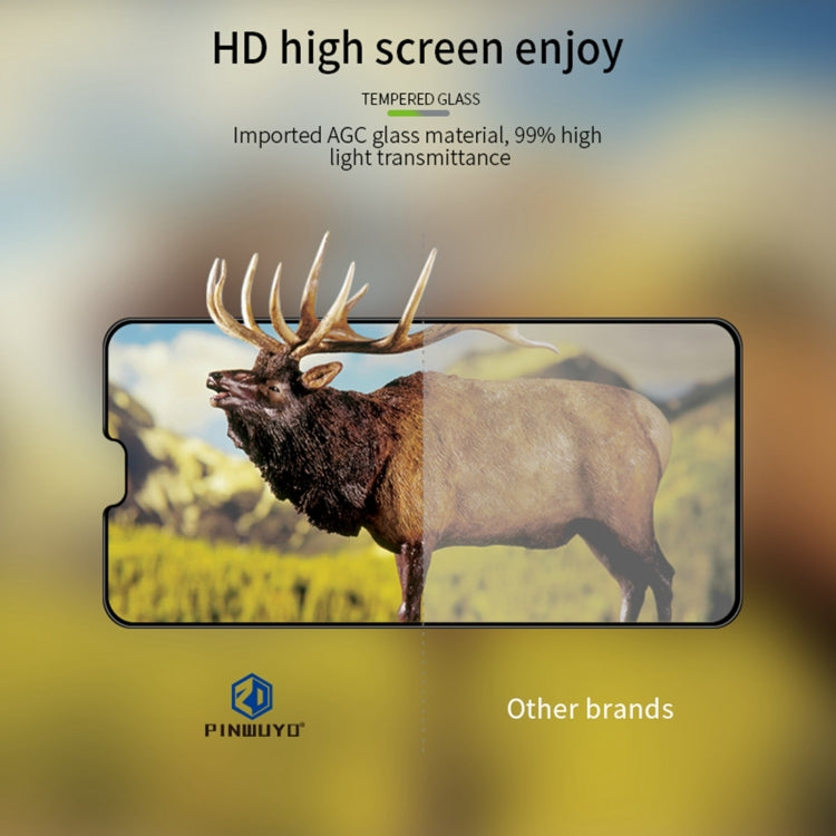 For vivo V20 Pro PINWUYO 9H 3D Curved Full Screen Explosion-proof Tempered Glass Film(Black)