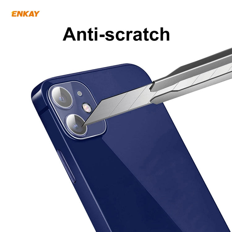 For iPhone 12 mini ENKAY Hat-Prince 9H Rear Camera Lens Tempered Glass Film Full Coverage Protector