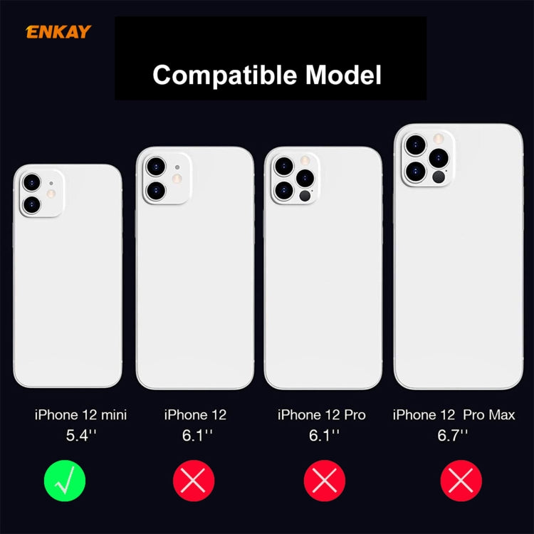 For iPhone 12 mini ENKAY Hat-Prince 9H Rear Camera Lens Tempered Glass Film Full Coverage Protector