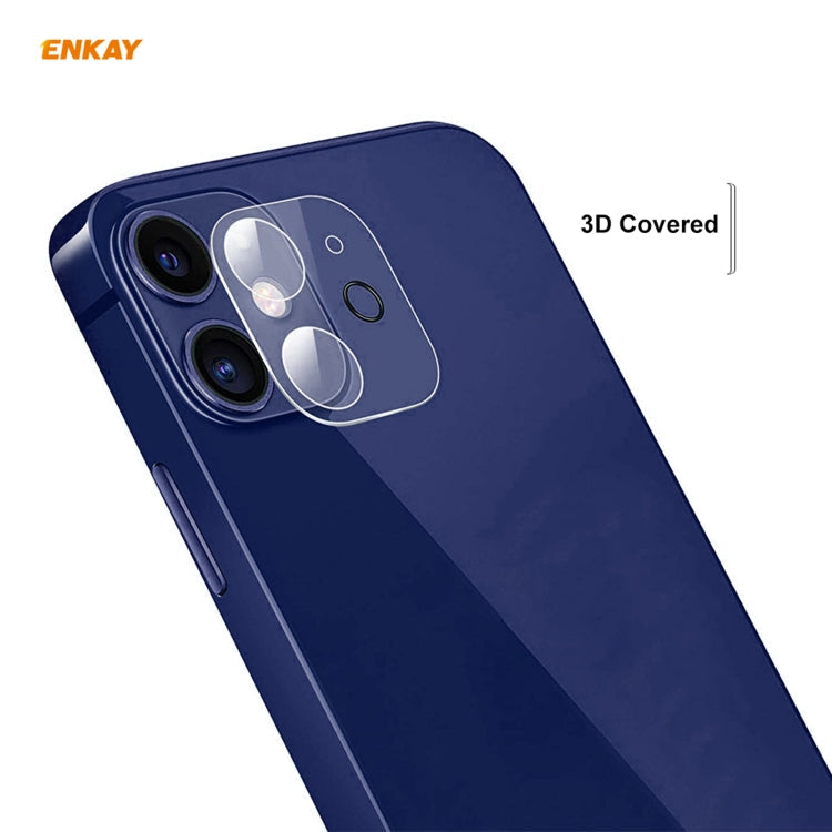 For iPhone 12 ENKAY Hat-Prince 9H Rear Camera Lens Tempered Glass Film Full Coverage Protector