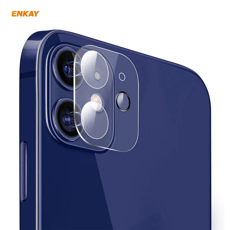 For iPhone 12 ENKAY Hat-Prince 9H Rear Camera Lens Tempered Glass Film Full Coverage Protector