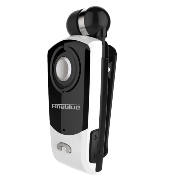 F960 CSR4.1 Retractable Cable Caller Vibration Reminder Anti-theft Bluetooth Headset, Black, White, Silver
