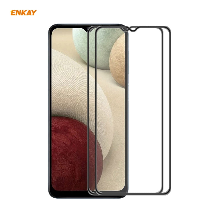 2 PCS ENKAY Hat-Prince Anti-drop Full Glue Tempered Glass Full Screen Film Anti-fall Protector, For Motorola Moto G9 Plus, For Motorola Moto G9 / G9 Play, For Samsung Galaxy A12, For Xiaomi Mi 10T 5G
