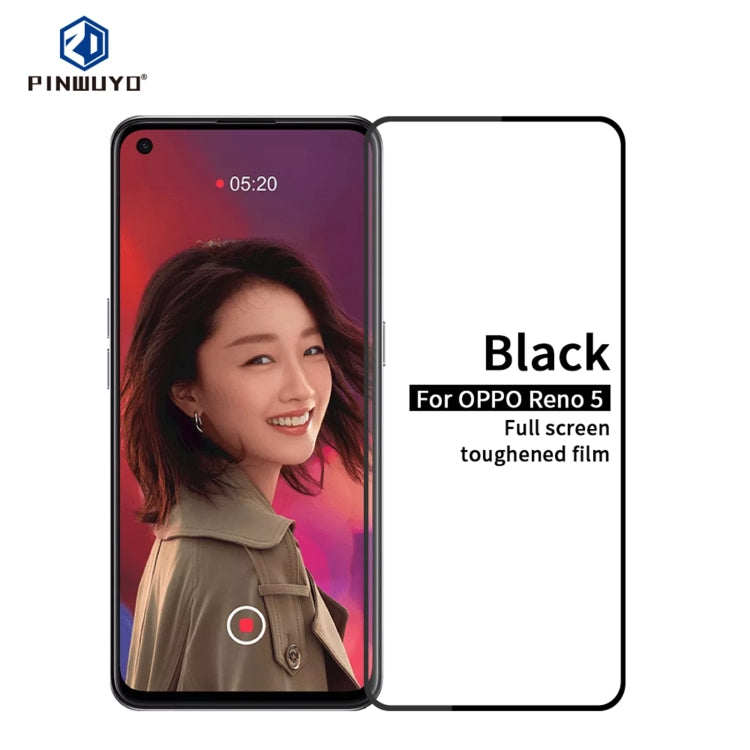 PINWUYO 9H 2.5D Full Screen Tempered Glass Film, For Samsung Galaxy S21 5G, For ViVO Y52s, For Samsung Galaxy S21+ 5G, For OnePlus 8T, For Samsung Galaxy A52, For Samsung Galaxy A72, For OPPO Reno5