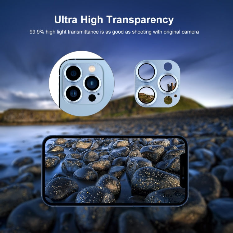 For iPhone 13 Pro / 13 Pro Max ENKAY Aluminium Alloy + Tempered Glass Camera Lens Cover (Silver)
