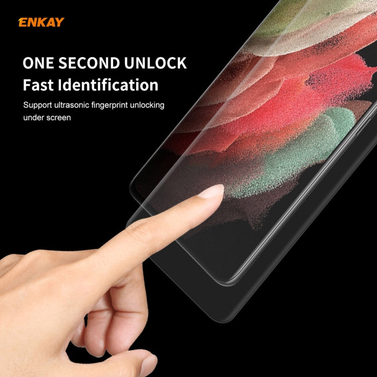 For Samsung Galaxy S21 Ultra 5G ENKAY Hat-Prince 3D Full Screen PET Curved Hot Bending HD Screen Protector Soft Film, For Samsung Galaxy S21 Ultra 5G