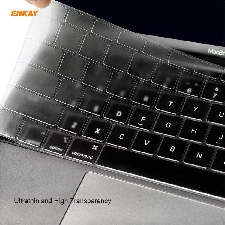 ENKAY 3 in 1 Matte Laptop Protective Case + US Version TPU Keyboard Film + Anti-dust Plugs Set for MacBook Pro 13.3 inch A1706 / A1989 / A2159 (with Touch Bar)(Black)