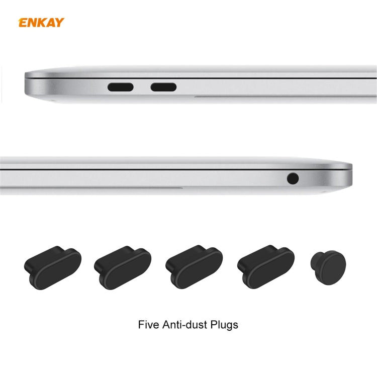 ENKAY 3 in 1 Matte Laptop Protective Case + US Version TPU Keyboard Film + Anti-dust Plugs Set for MacBook Air 13.3 inch A2179 & A2337 (2020)(Orange)