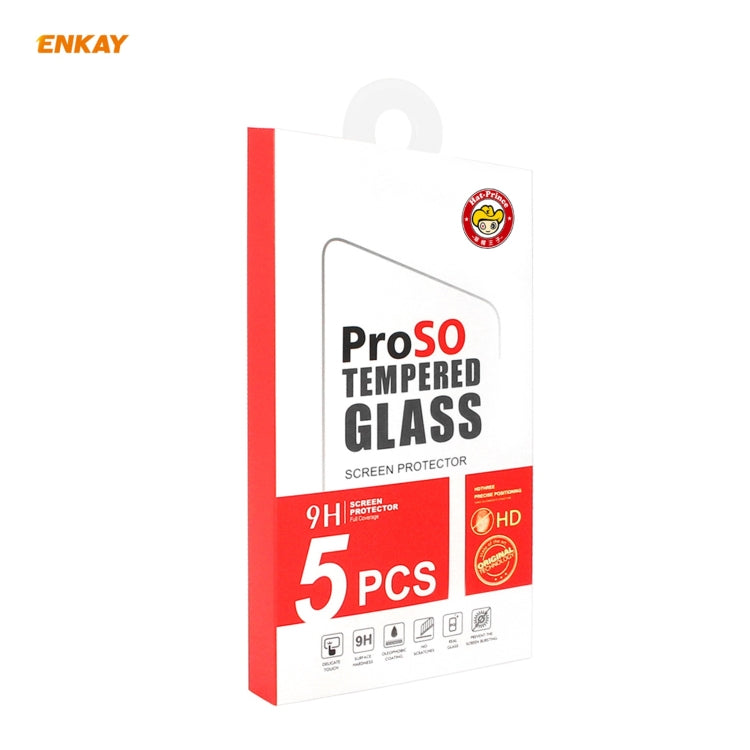 5 PCS ENKAY Hat-Prince Full Glue 0.26mm 9H 2.5D Tempered Glass Full Coverage Film, For Samsung Galaxy A32 5G, For Samsung Galaxy A52 5G, For Samsung Galaxy A72 5G