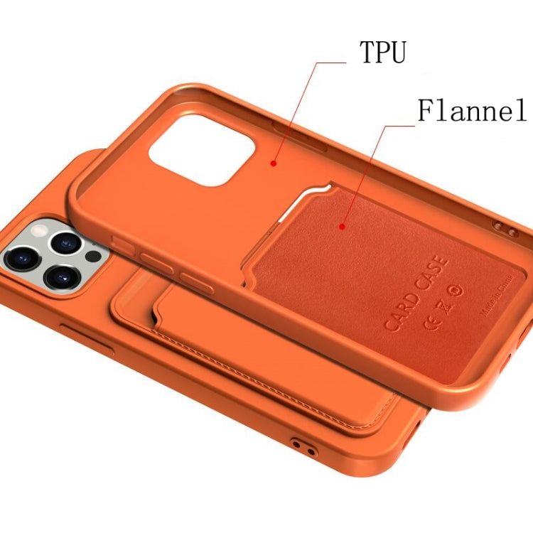 TPU + Flannel Lining Shockproof  Case with Card Slots, For iPhone 11 Pro Max, For iPhone 11