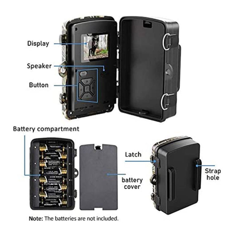 DL001 Hunting Camera 12MP 1080P 26 LEDs 940nm Night Vision, DL001