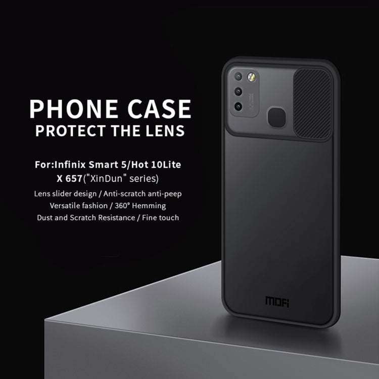 For Infinix Smart 5 X657 / Hot 10 Lite MOFI Xing Dun Series Translucent Frosted PC + TPU Privacy Anti-glare Shockproof All-inclusive Protective Case(Green)